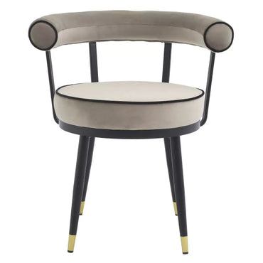 Set Două Scaune Dining Vico Greige Velvet 114784, Eichholtz