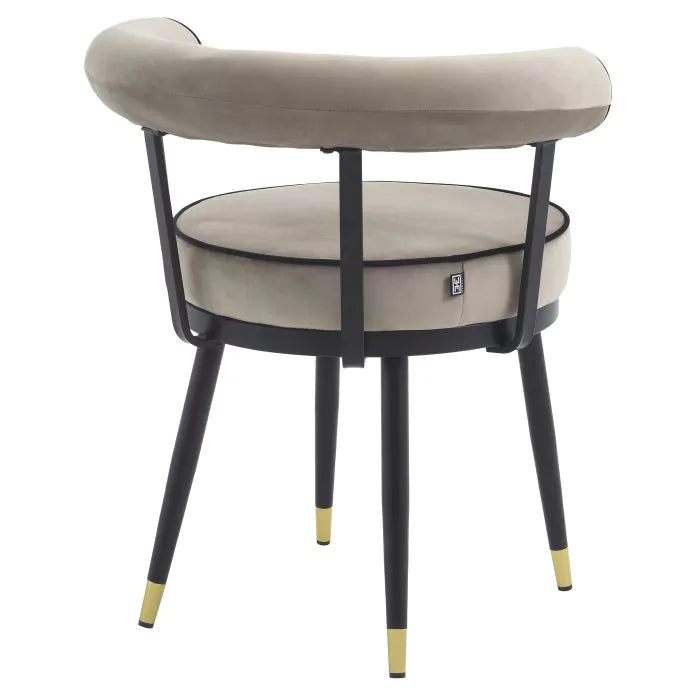 Set Două Scaune Dining Vico Greige Velvet 114784, Eichholtz