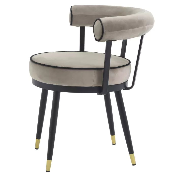 Set Două Scaune Dining Vico Greige Velvet 114784, Eichholtz