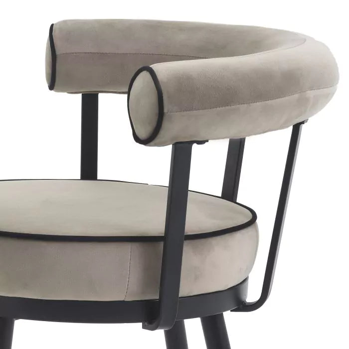 Set Două Scaune Dining Vico Greige Velvet 114784, Eichholtz