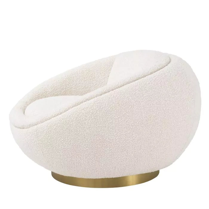 Fotoliu Pivotant Bollinger Boucle Cream 114819, Eichholtz