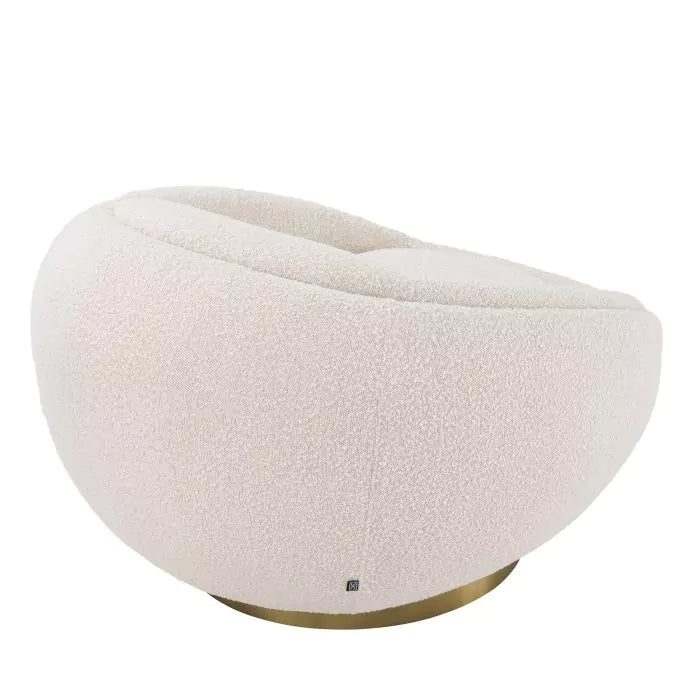 Fotoliu Pivotant Bollinger Boucle Cream 114819, Eichholtz