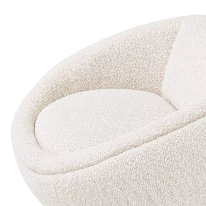 Fotoliu Pivotant Bollinger Boucle Cream 114819, Eichholtz