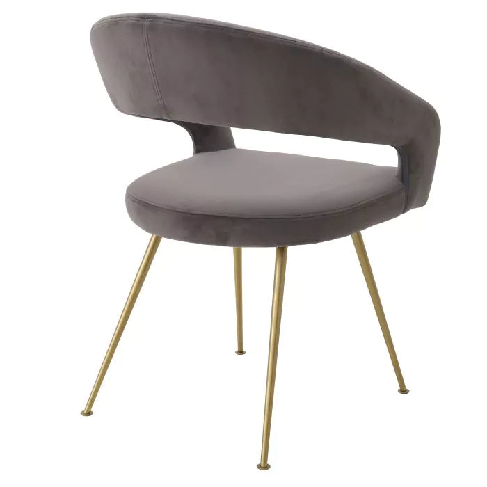 Scaun Dining Bravo Grey Velvet 115045, Eichholtz