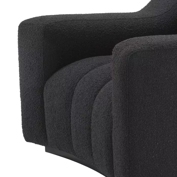 Fotoliu Kelly Boucle Black 115206, Eichholtz