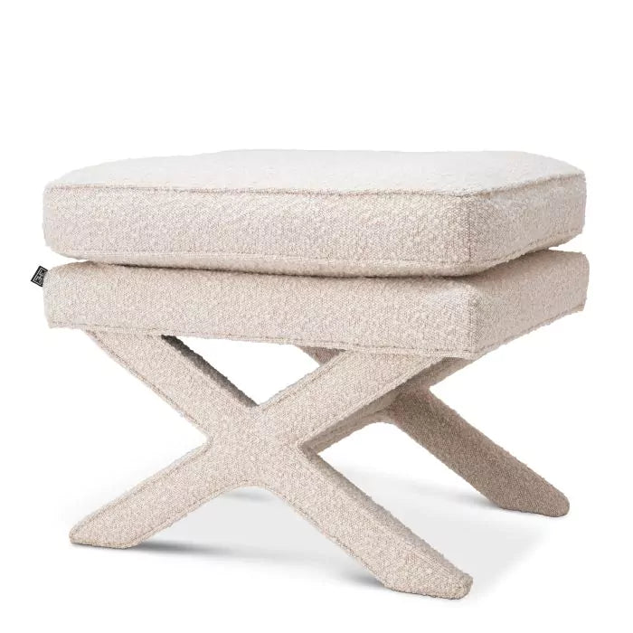 Taburet Ottoman Cordoba Boucle Cream 115217, Eichholtz