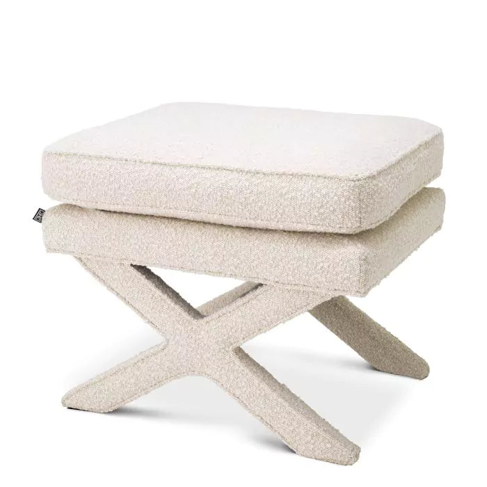 Taburet Ottoman Cordoba Boucle Cream 115217, Eichholtz