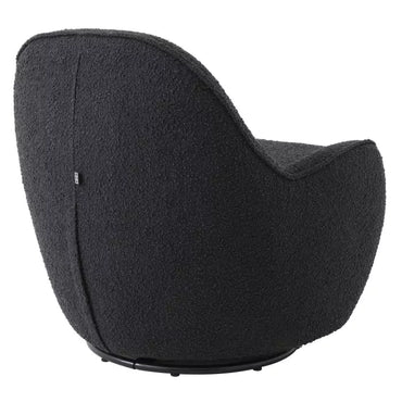Fotoliu Pivotant Cupido Boucle Black 115677, Eichholtz