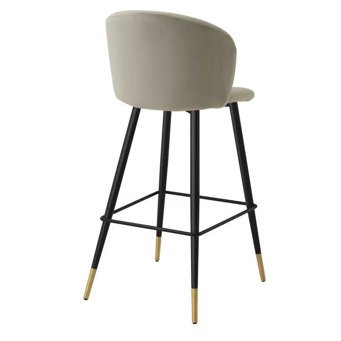 Scaun Stool Volante Roche Beige Velvet 115732, Eichholtz