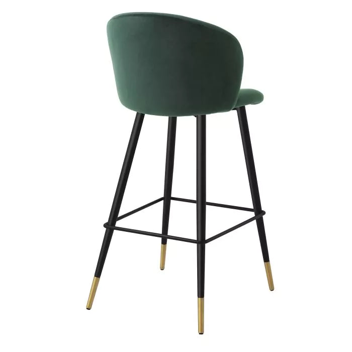 Scaun Stool Volante Roche Dark Green Velvet 115733, Eichholtz