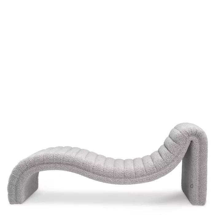 Fotoliu Longue Pioneer Boucle Grey 116132, Eichholtz