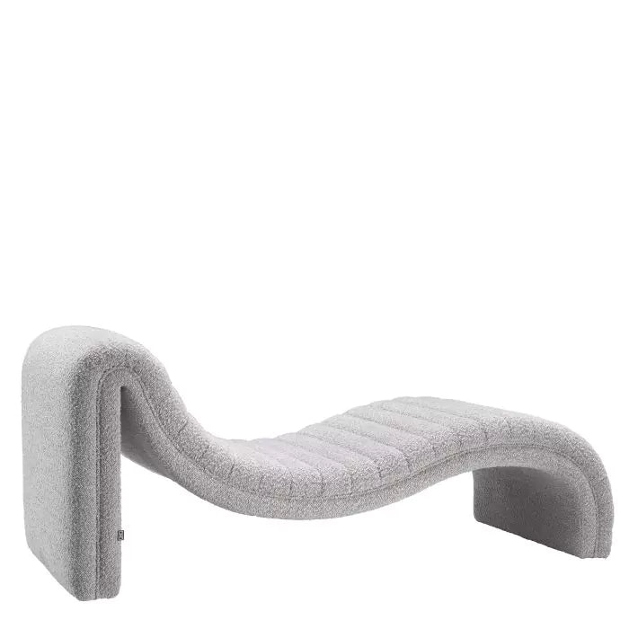 Fotoliu Longue Pioneer Boucle Grey 116132, Eichholtz