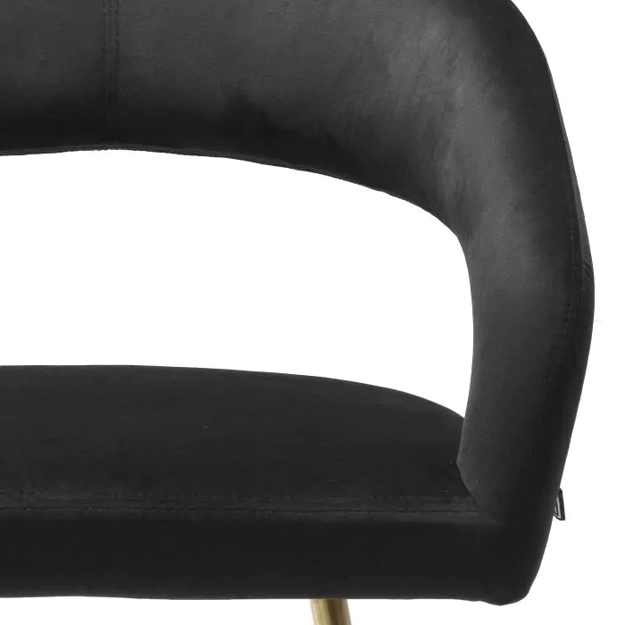 Scaun Dining Roche Black Velvet 116145, Eichholtz