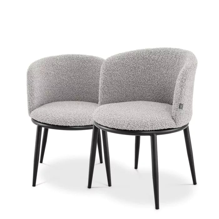 Set Două Scaune Dining Filmore Bucle Grey Purple 116573, Eichholtz