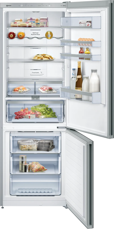 Combină frigorifică independentă 203 x 70 cm Negru KG7493BD0, Neff