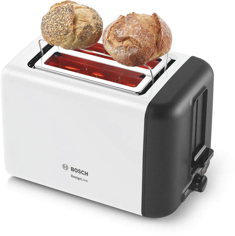 Prăjitor pâine compact DesignLine Alb TAT3P421, Bosch