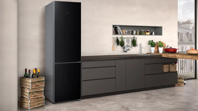 Combină frigorifică independentă 203 x 70 cm Negru KG7493BD0, Neff