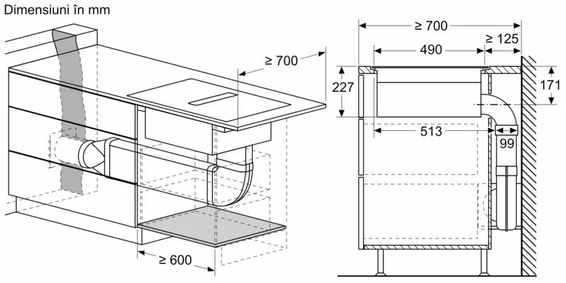 Seria 8 Plită pe inducție cu sistem de ventilare integrat 80 cm flush mount PXX801D67E, Bosch