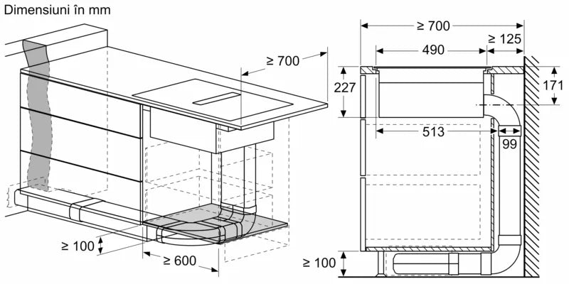 Seria 8 Plită pe inducție cu sistem de ventilare integrat 80 cm flush mount PXX801D67E, Bosch