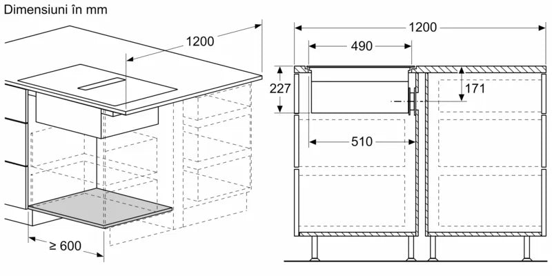 Seria 8 Plită pe inducție cu sistem de ventilare integrat 80 cm flush mount PXX801D67E, Bosch