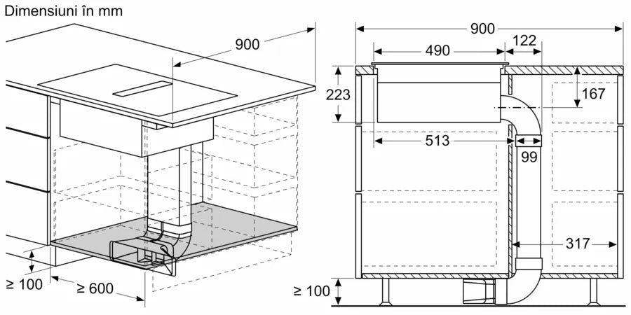 Plită pe inducție cu sistem de ventilare integrat 80 cm Flex Design V68YYX4C0, Neff