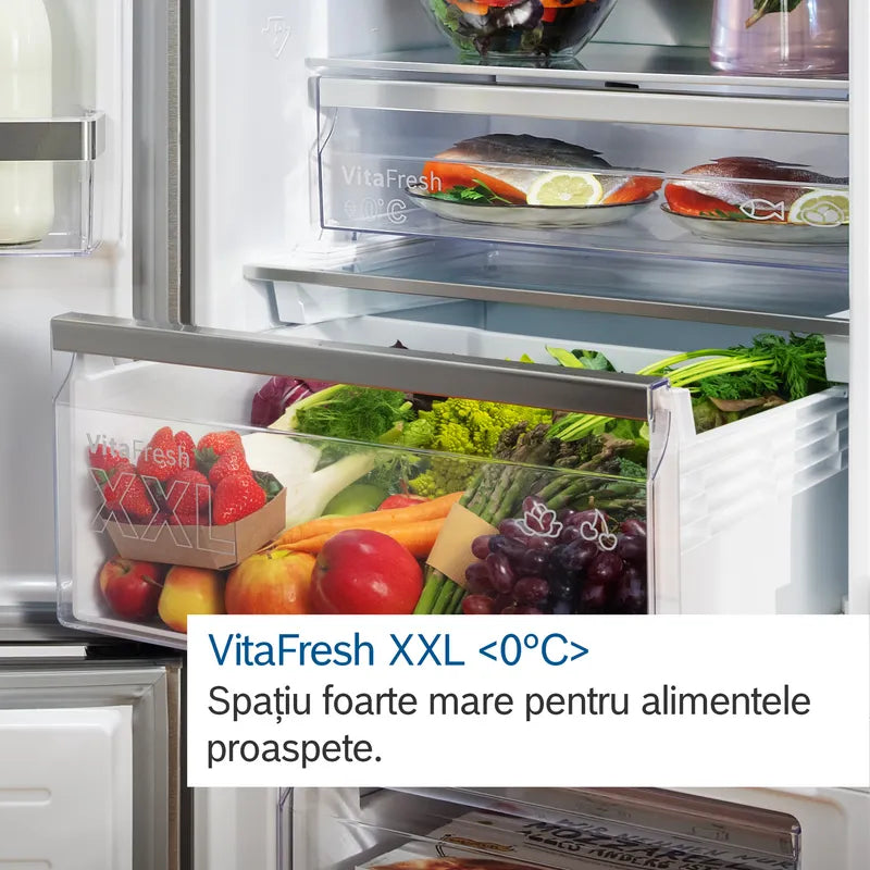 Serie | 4 Combină frigorifică MultiDoor 183 x 91 cm AntiAmprentă KFN96VPEA, Bosch