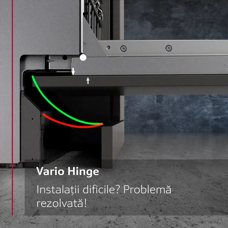Mașina de spălat vase complet încorporabilă 60 cm VarioHinge - balamale culisante (pentru instalare cu plinte joase si panouri extrainalte ) S197EB801E, Neff