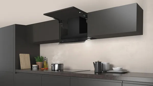 Hotă complet integrabilă 60 cm clear glass black printed D65XAM2S0, Neff