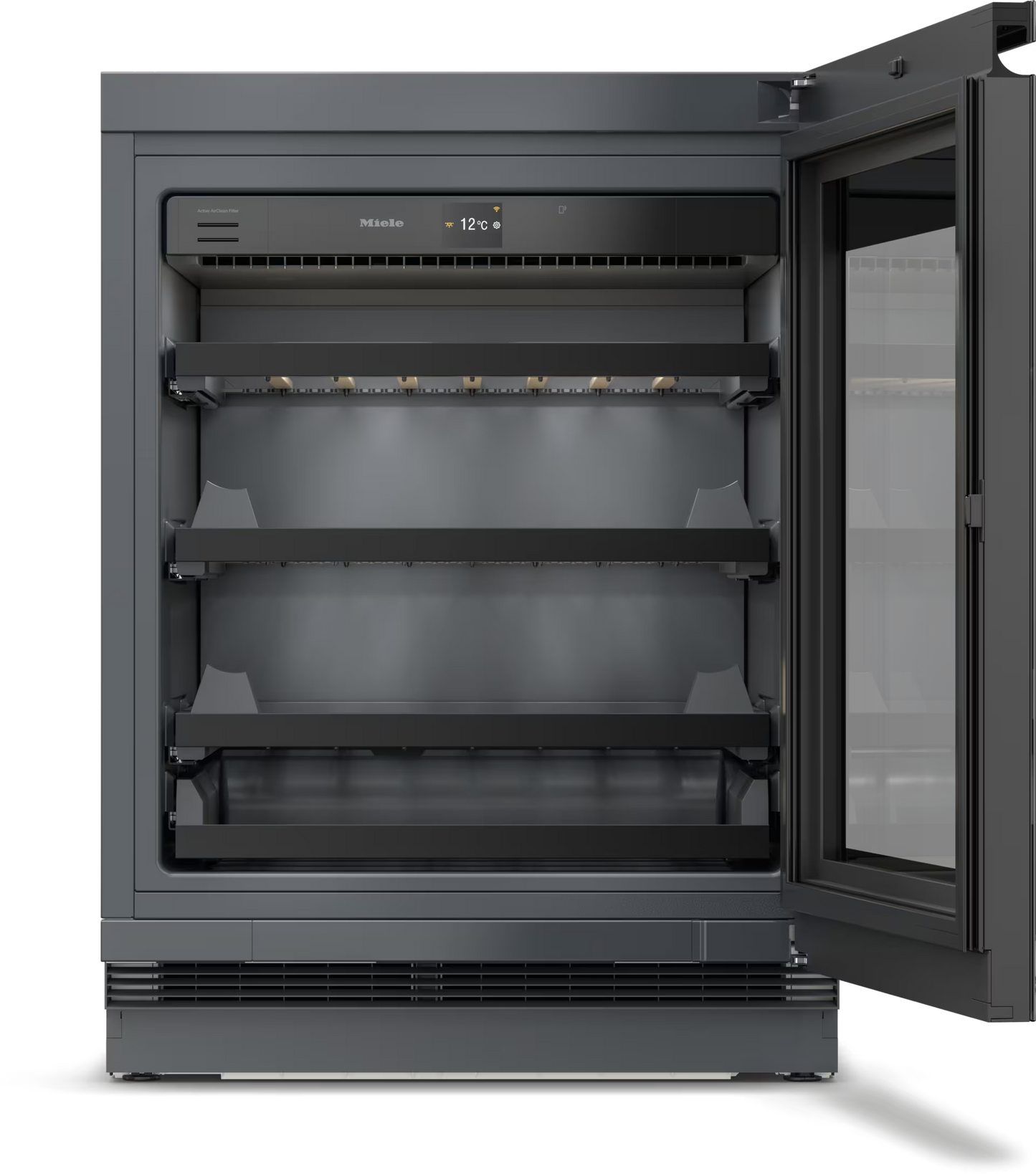 Racitor de vinuri incorporabil sub blat KWTUS 7054 F Negru Obisdian, 82-88cm, Miele