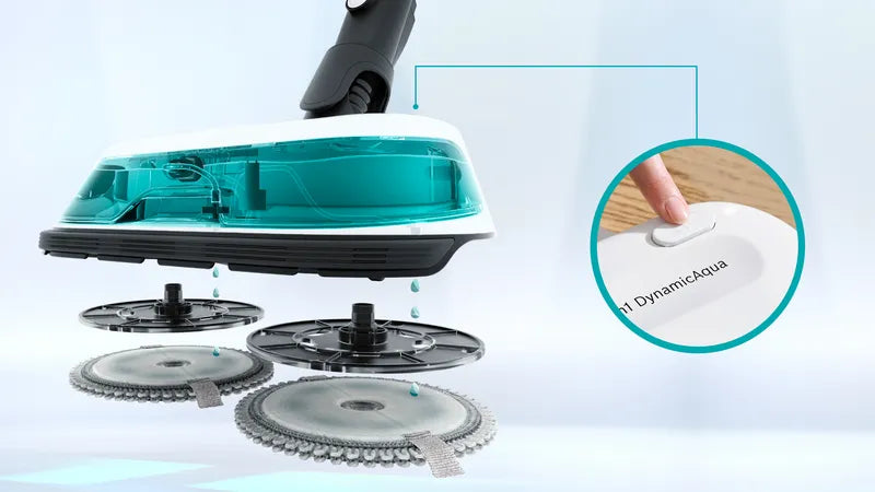 Aspirator vertical 2in1, cu funcție mop Unlimited 7 ProHygienic Aqua Alb BCS71HYG2, Bosch