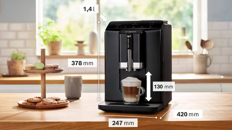 Espressor automat VeroCafe Piano black, Rezervor de apă detașabil TIE20119, Bosch