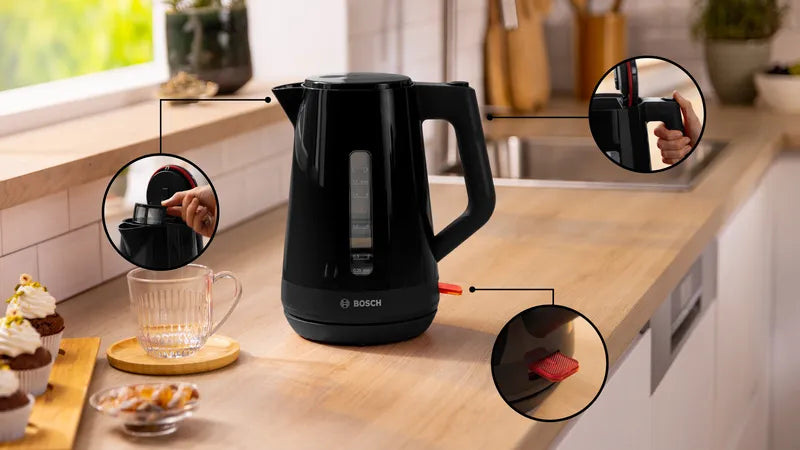 Fierbător de apă MyMoment Black TWK1M123, Bosch