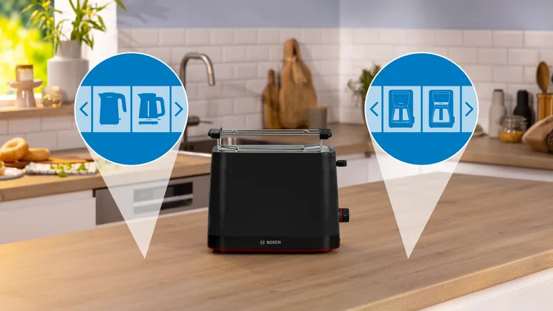 Prăjitor pâine compact MyMoment Black TAT3M123, Bosch