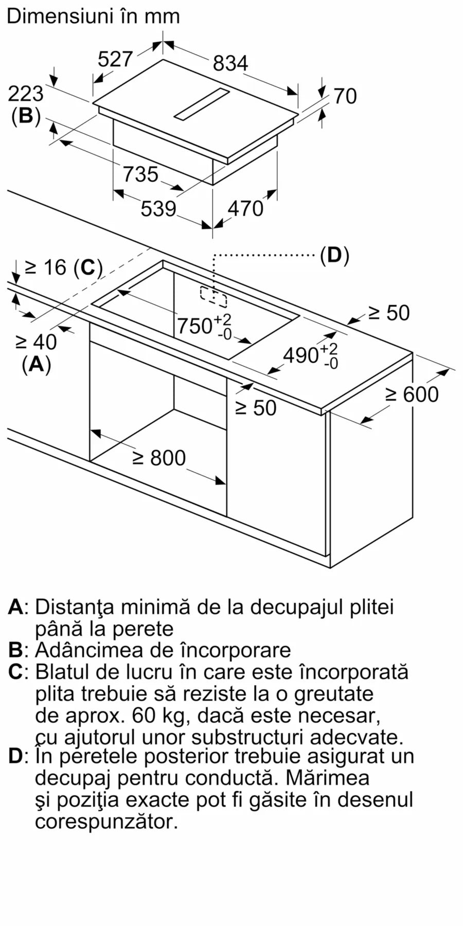 Plită pe inducție cu sistem de ventilare integrat 80 cm Flex Design V68YYX4C0, Neff