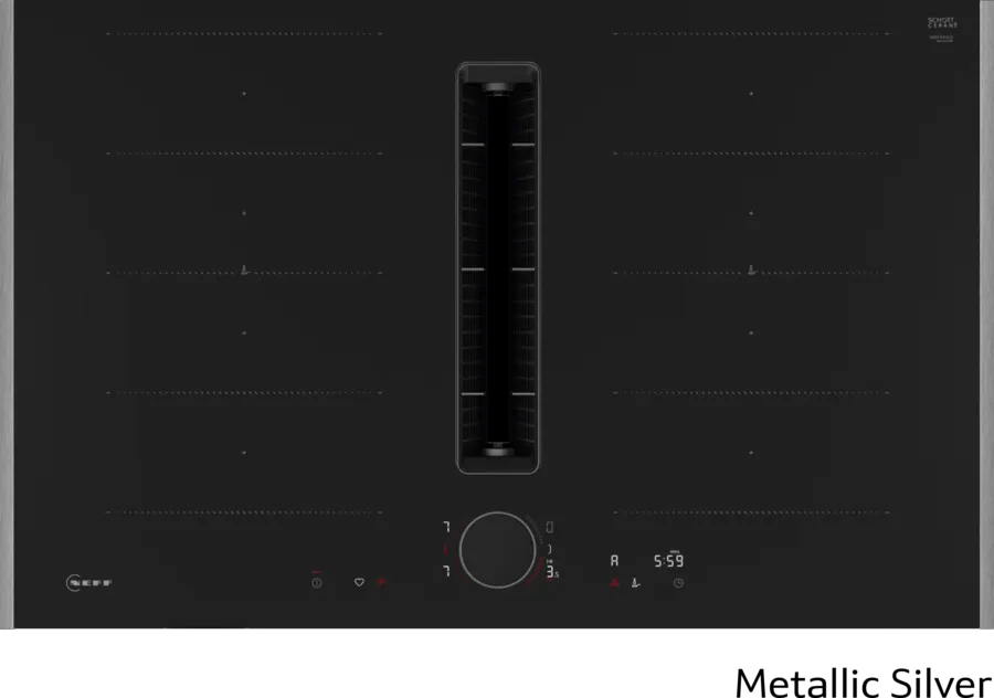 Plită pe inducție cu sistem de ventilare integrat 80 cm Flex Design V68YYX4C0, Neff