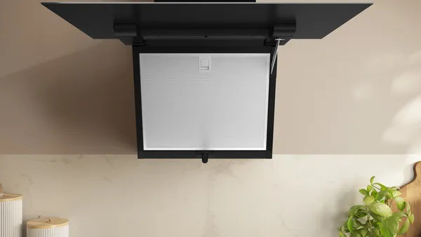 Hotă decorativă de perete 60 cm clear glass black printed D65IFN1S0, Neff