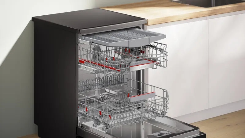 Seria 6 Mașina de spălat vase independentă 60 cm Oțel Anti-Amprentă SMS6ECC00E, Bosch