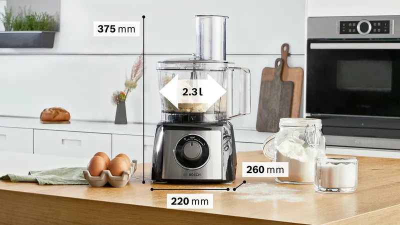 Robot de bucătărie MultiTalent 3 Plus 900 W Black, Brushed stainless steel MCM3PM386, Bosch