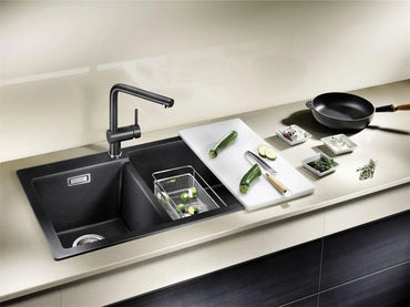 Chiuveta bucatarie Pleon 9 527637, Cuva Mare stanga, silgranit Antracit, 860 x 500 mm, Blanco