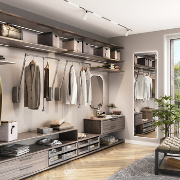 Bară de haine cu sistem lift pentru perete, Hang, 600-830mm, Emuca