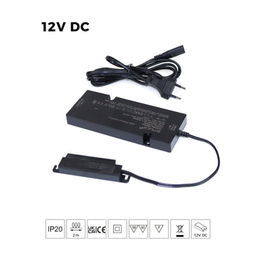 Transformator Plastic Banda LED, AMP 12V DC, 50W, Emuca