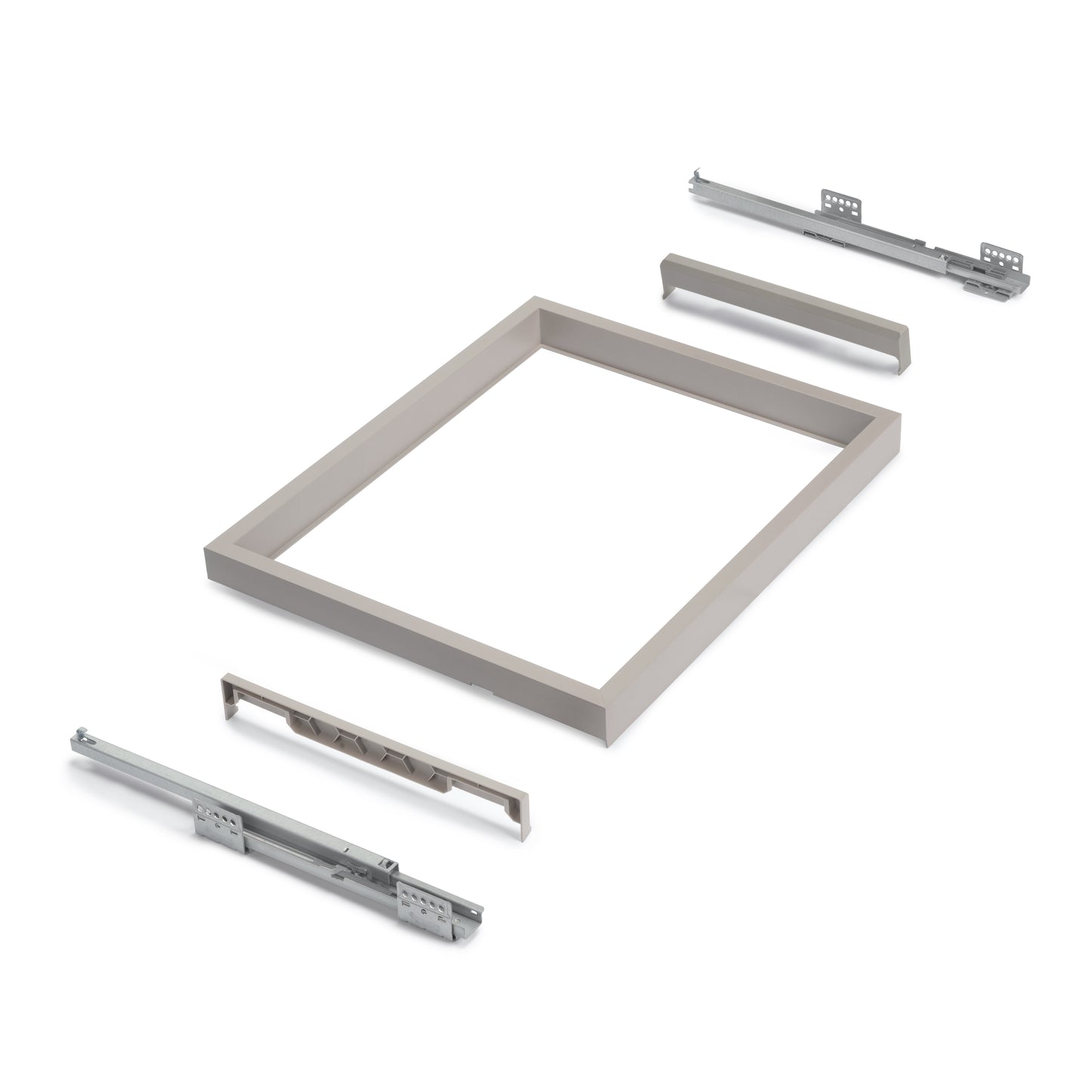 Cadru cu glisiere de inchidere soft pentru dulap Hack, 741-775mm, Emuca