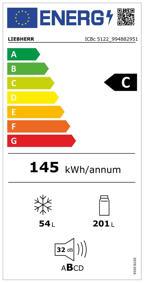 Combină frigorifică integrabilă cu BioFresh şi SmartFrost ICBc 5122, Liebherr