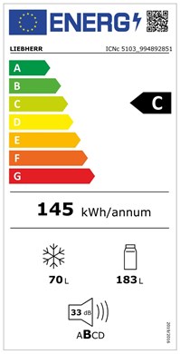 Combină frigorifică integrabilă cu EasyFresh şi NoFrost ICNc 5103, Liebherr