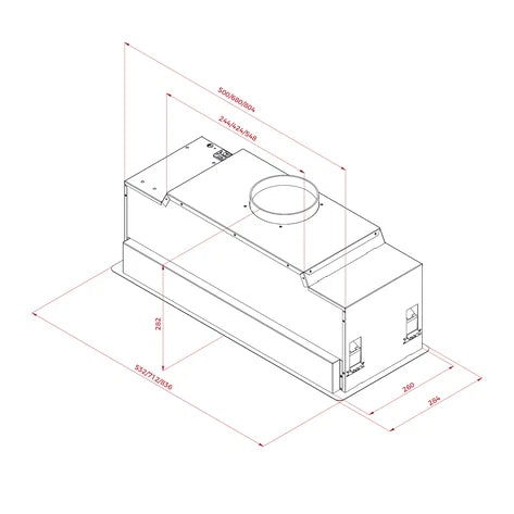 Hotă încorporabilă cu sistem de extracţie perimetrală, 84 cm, GFL 87760 EOS IX Teka