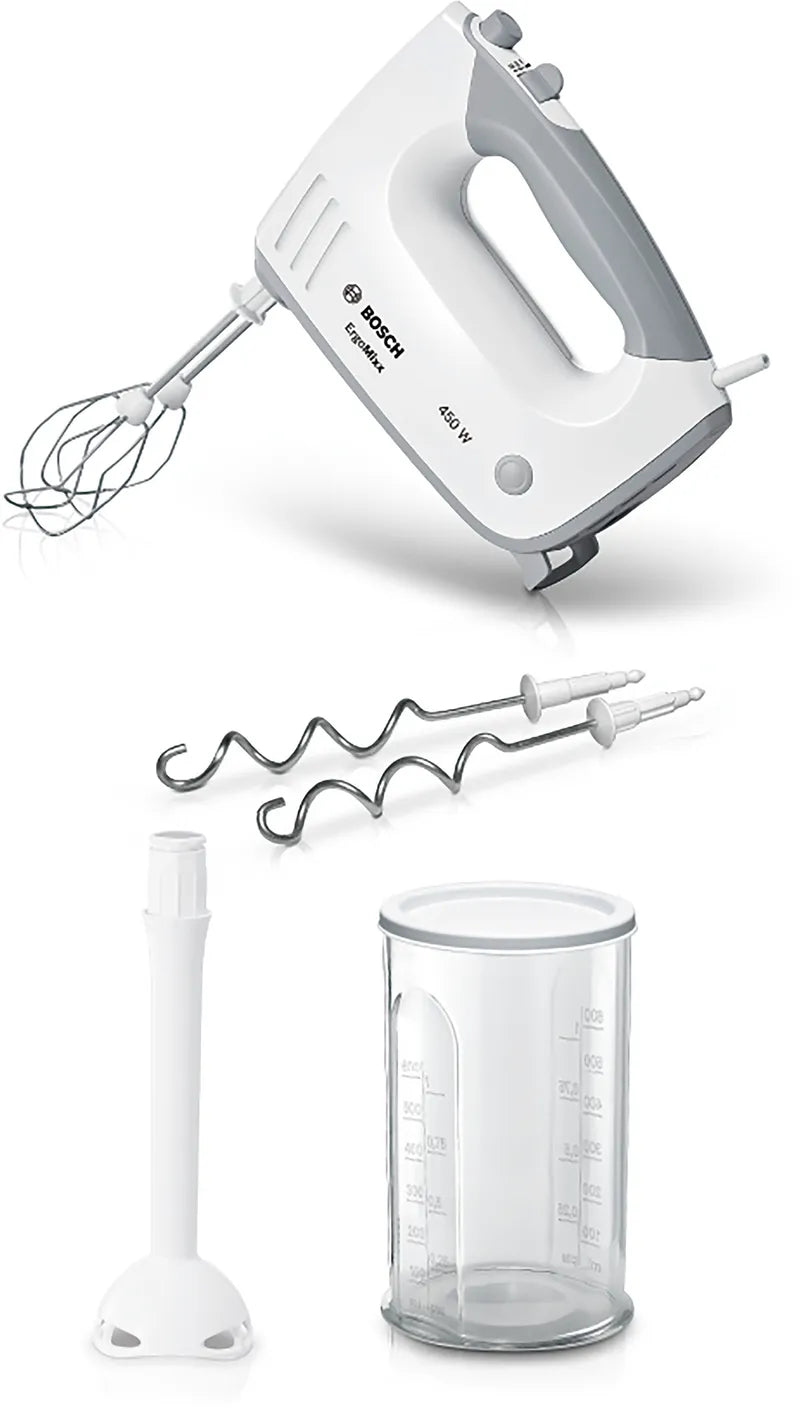 Mixer de mână ErgoMixx 450 W Alb, Window grey MFQ36440, Bosch