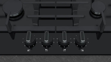 Plită pe gaz 60 cm Sticlă cuart (securizată), Negru T26CS49S0, Neff