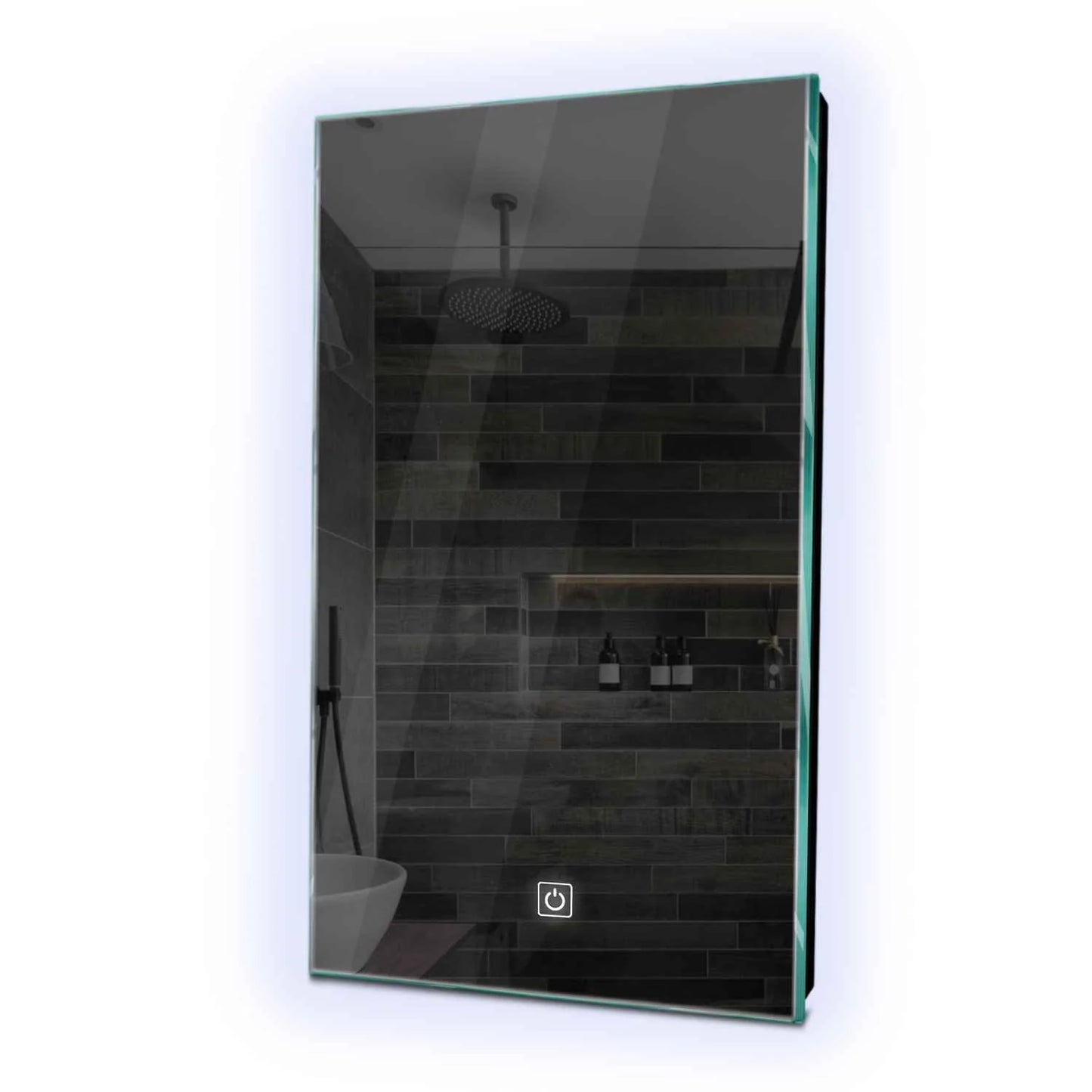 Oglinda LED verticala cu lumina LED rece Gama Ambient Model 1 cu buton touch - Reyze