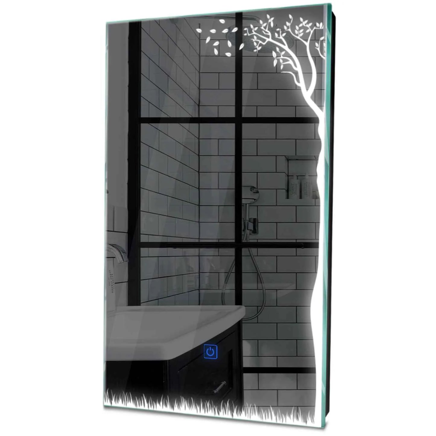 Oglinda LED verticala cu lumina LED rece Gama Good Vibes Model 8 cu buton touch - Reyze