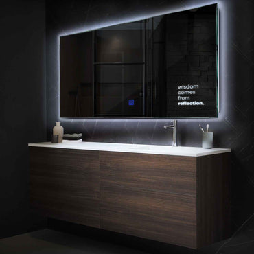 Oglinda LED orizontala cu lumina LED rece Gama Motivated Model 1 cu buton touch - Reyze